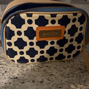 Spartina 449 Navy & Cream Geometric Cosmetic Crossbody